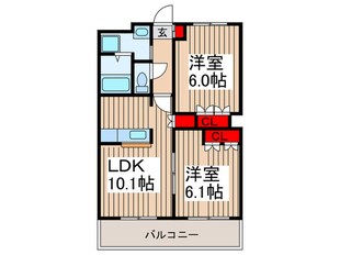 Hillside　Ｅａｓｔの物件間取画像